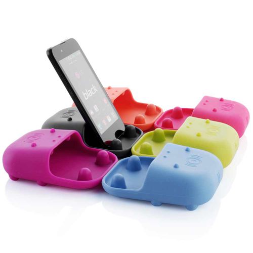 Hippo shape silicone mobile speaker